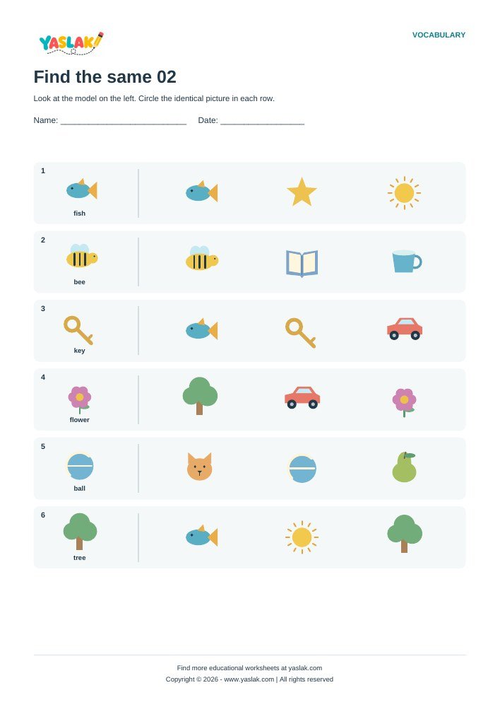 Find the same 02 worksheet with YASLAK logo and copyright