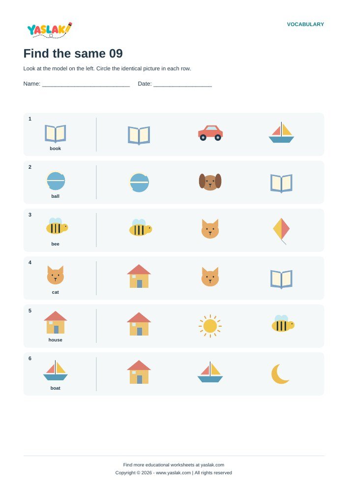 Find the same 09 worksheet with YASLAK logo and copyright