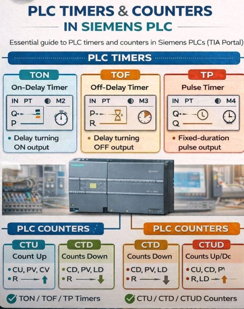 Understand in PLC programming timer and counter