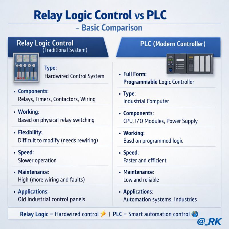 Relay Logic Controller vs PLC