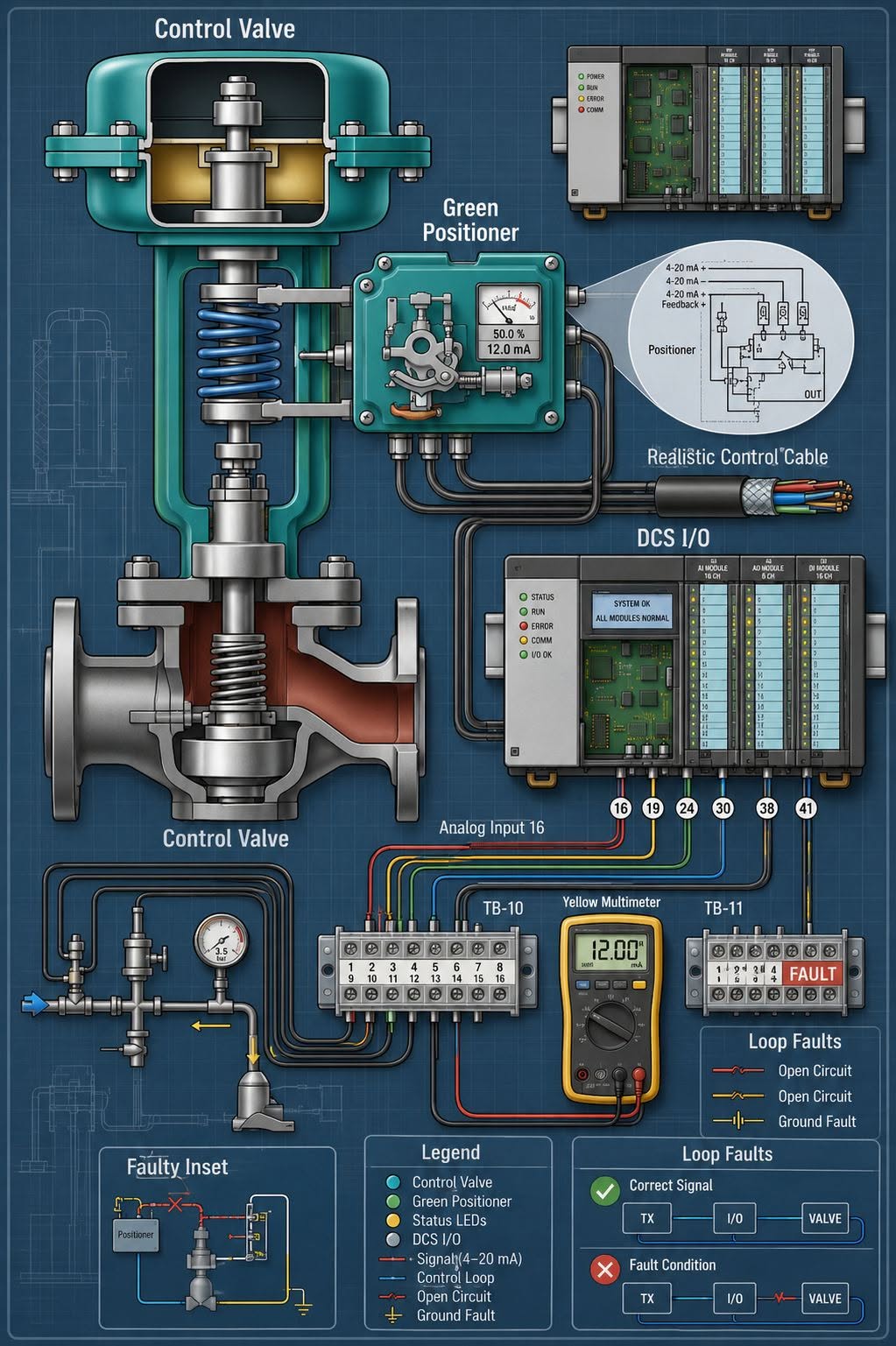 Control Valve + DCS Loop Wiring Explained!