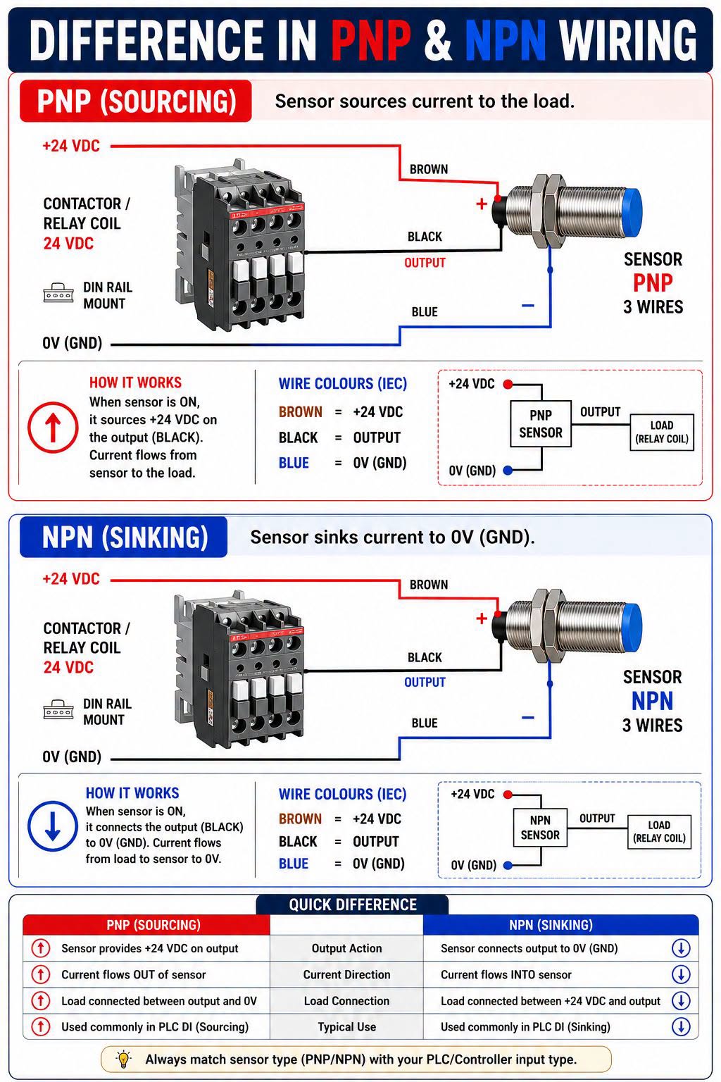 PNP vs NPN Sensors