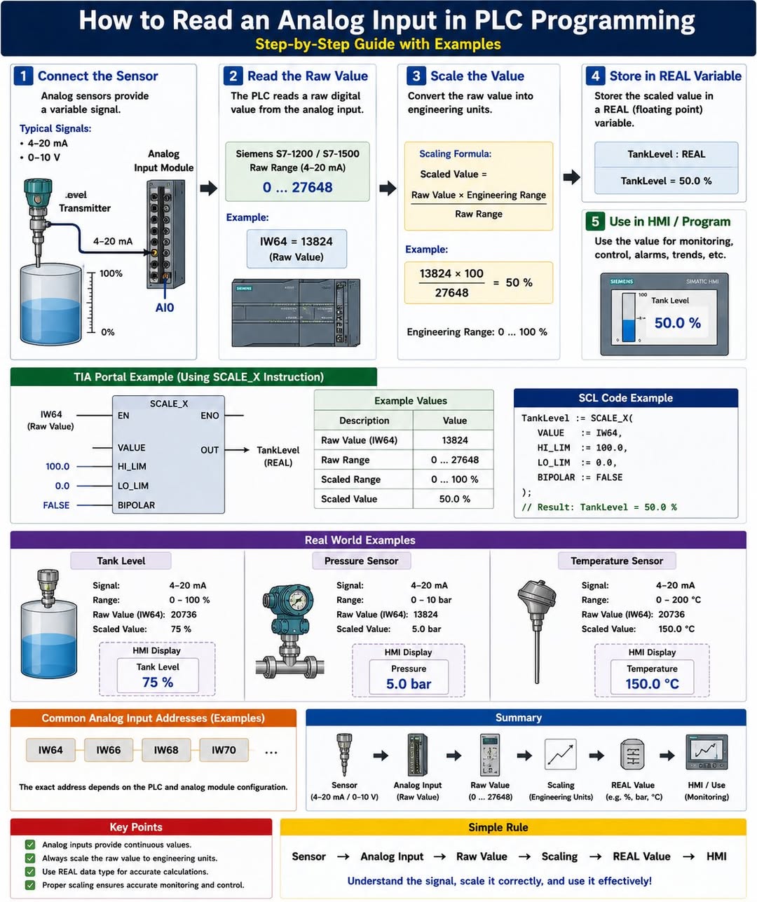 How to Read an Analog Input in PLC Programming