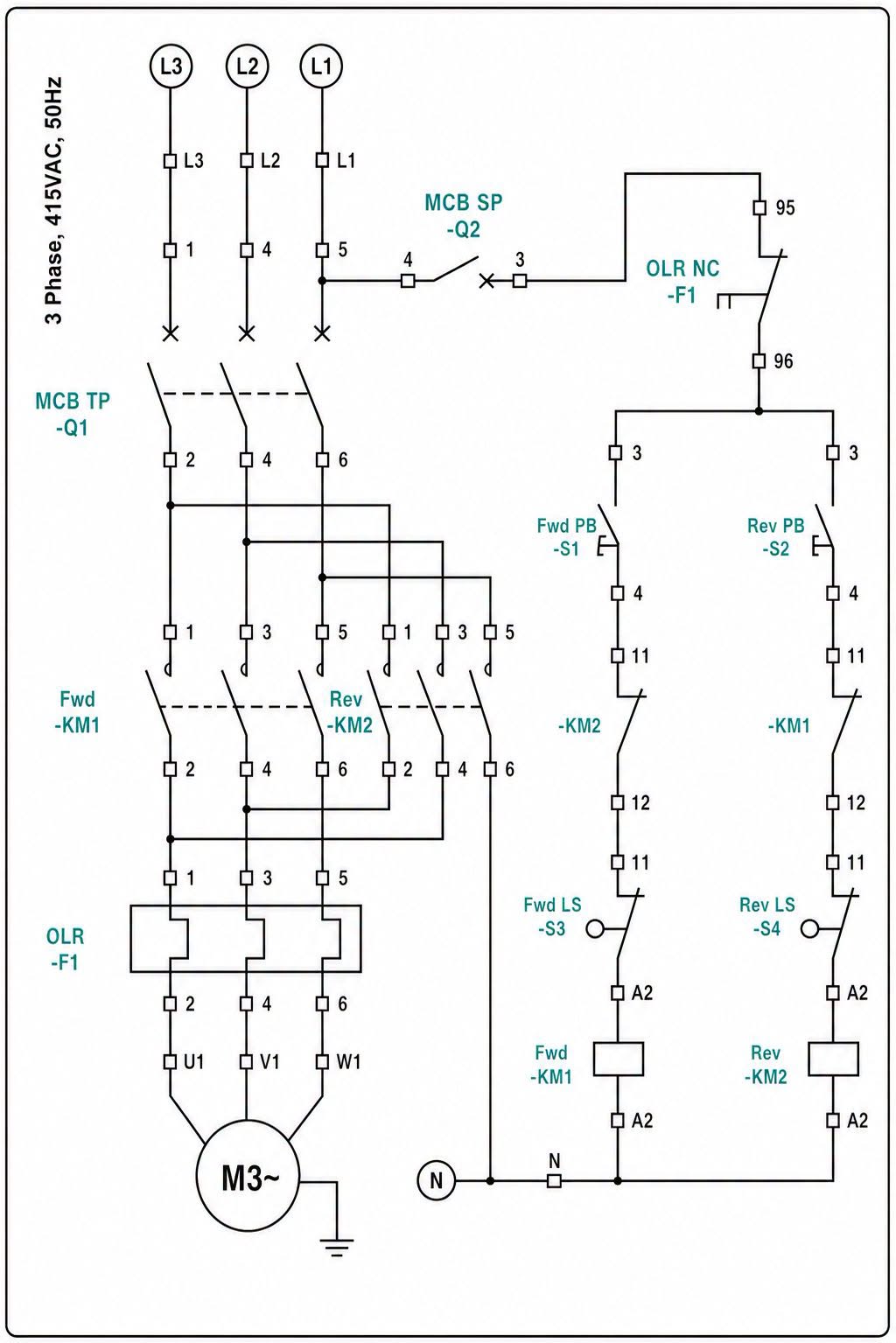 Forward & Reverse Motor Control Circuit Explained