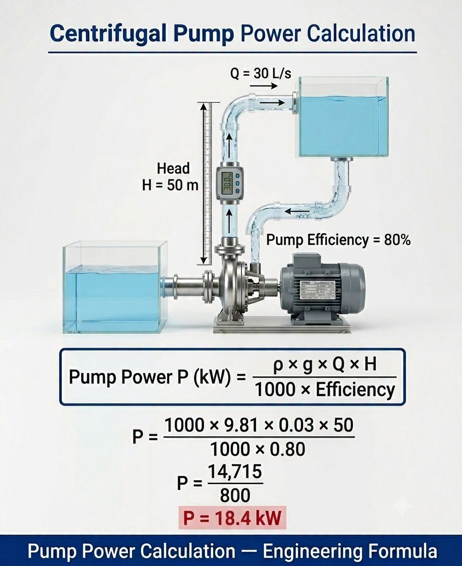 Centrifugal Pump Power Calculation Made Simple!