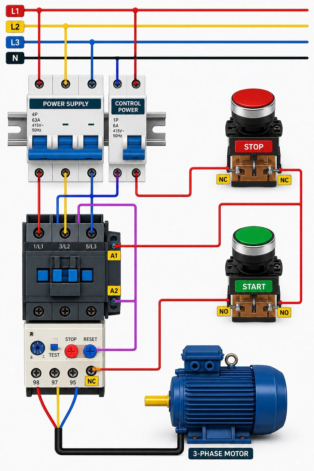 A Direct-On-Line (DOL) Motor Starter