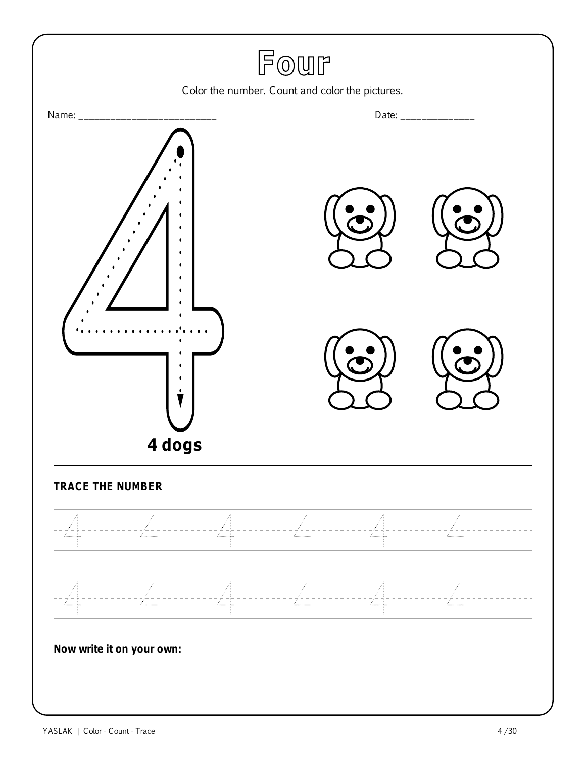 Numbers 1-20 Coloring & Tracing Worksheets - 31-Page PDF - Image 2