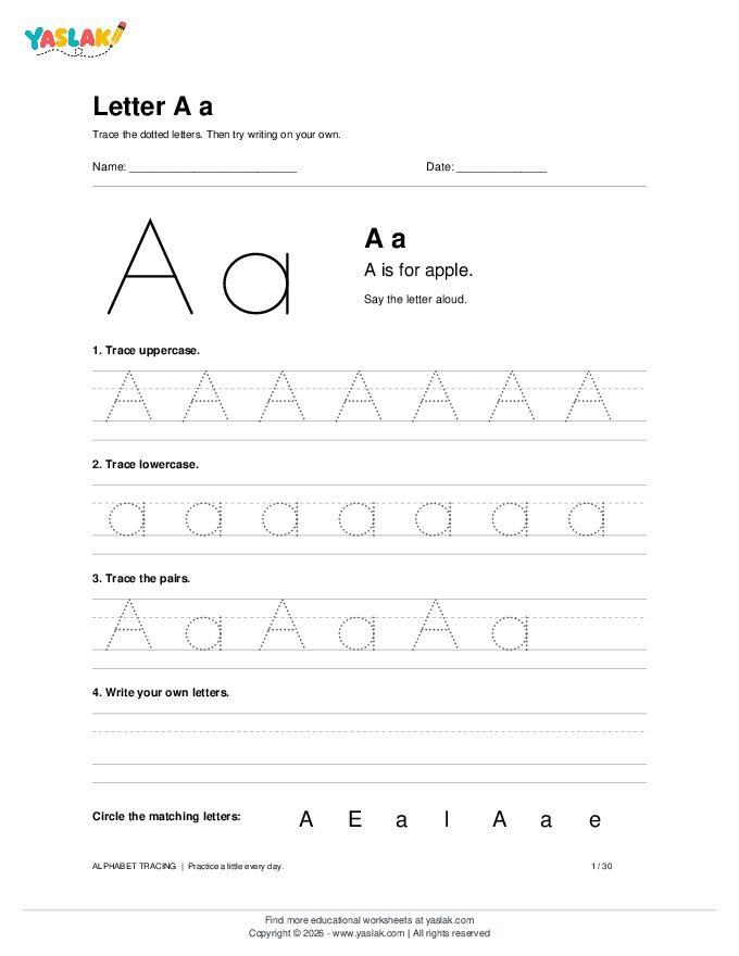 Alphabet Tracing A–Z preview